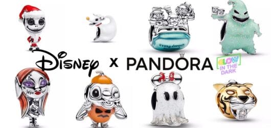 Disney x Pandora Drops Intricate Nightmare Before Christmas and Spooky Season Charms 37 Disney x Pandora Halloween jewelry charm collection featuring Jack Skellington, Zero, Sally, Oogie Boogie, Hitchhiking Ghosts, Halloween Stitch, Minnie Ghost, and Cave of Wonders.