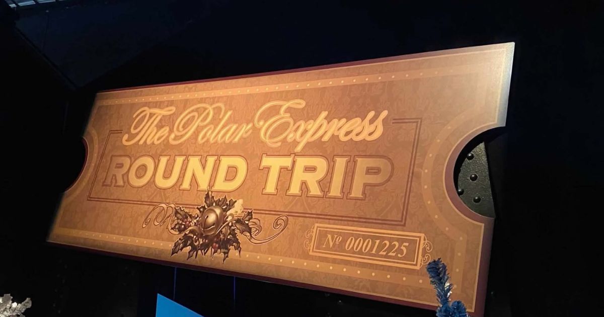 Digital admission ticket for ICE featuring The Polar Express