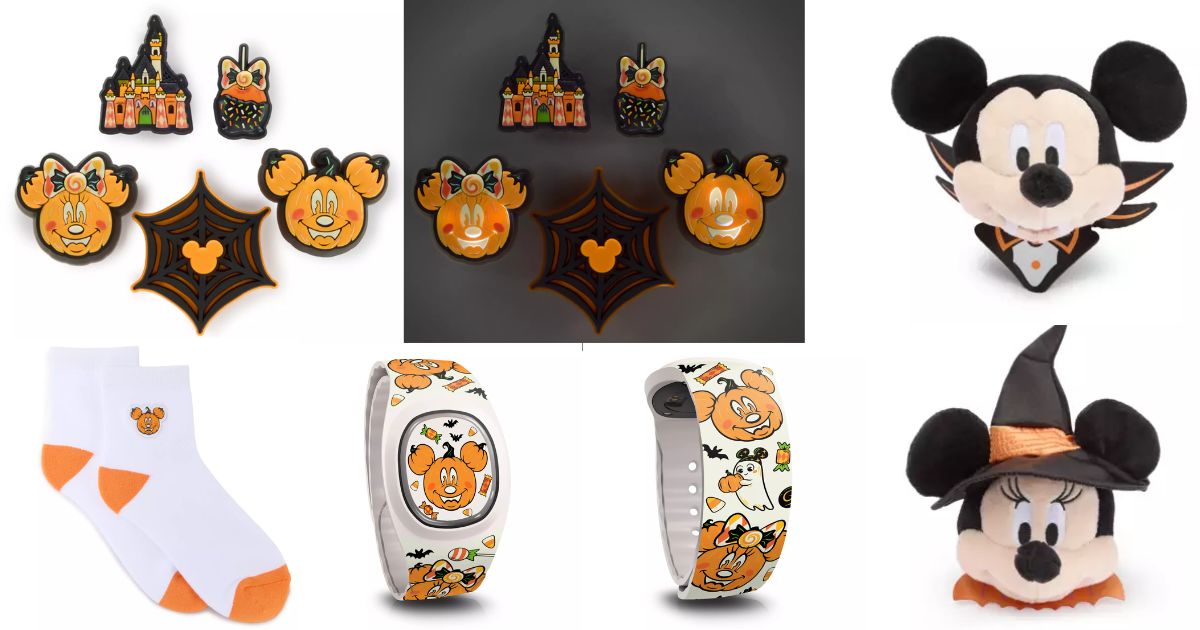 Mickey and Minnie Mouse Halloween Light Up Jibbitz Set by Crocs