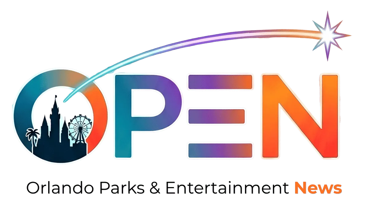 Orlando Parks & Entertainment News (OPEN) logo featuring a stylized castle and Ferris wheel.