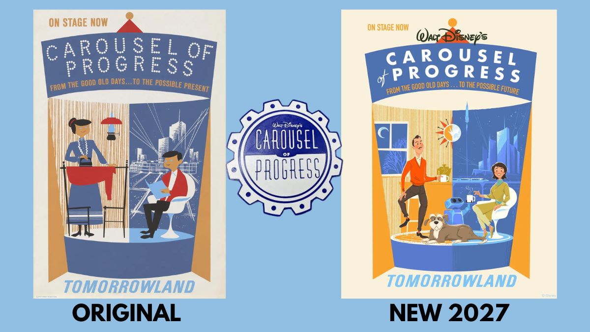 Teaser posters for the different eras in the updated Carousel of Progress