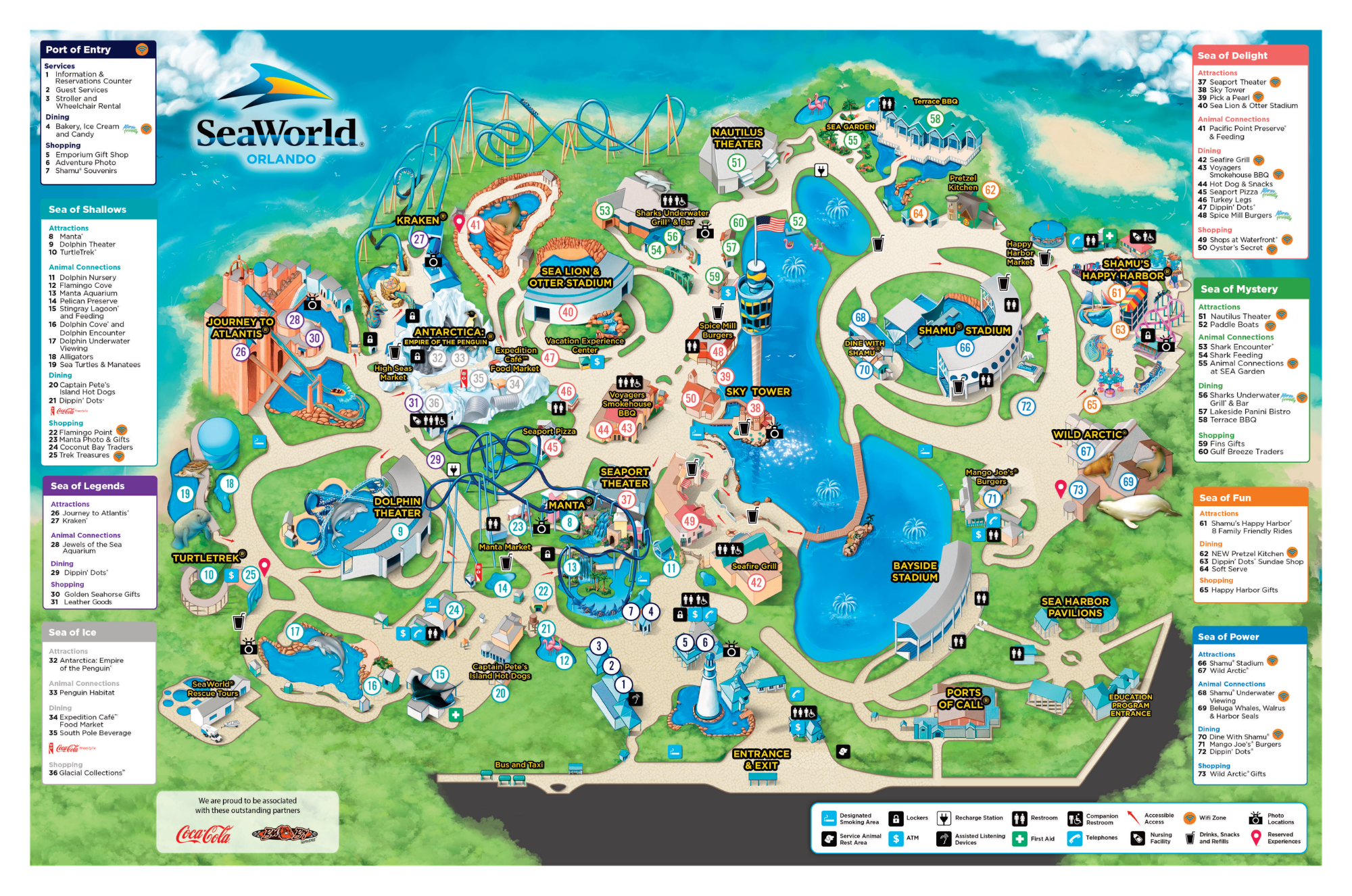 Interactive theme park map