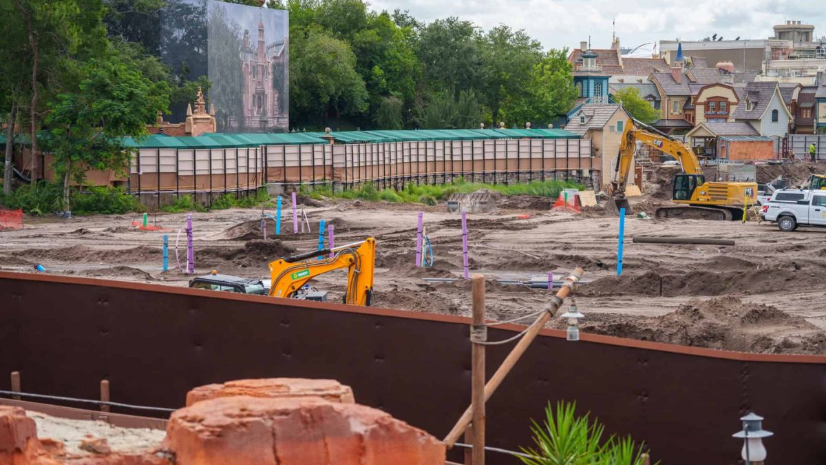 Cleared land and site prep for Villains Land