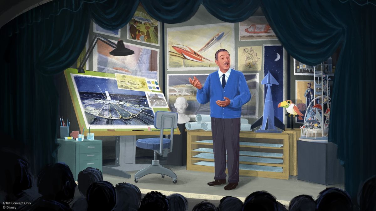 Walt Disney audio-animatronic introducing the Carousel of Progress
