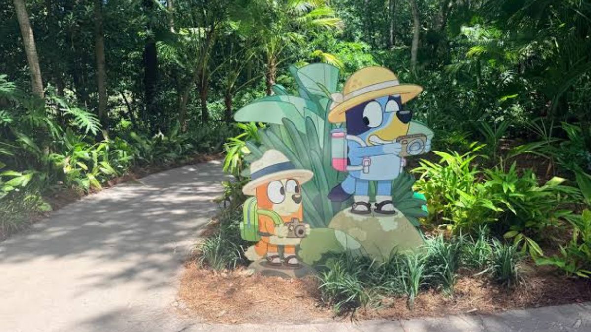 Bluey and Bingo cutout at Conservation Station