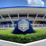 Exterior view of the rotating theater building for Walt Disney's Carousel of Progress attraction in Tomorrowland at Magic Kingdom, Walt Disney World.