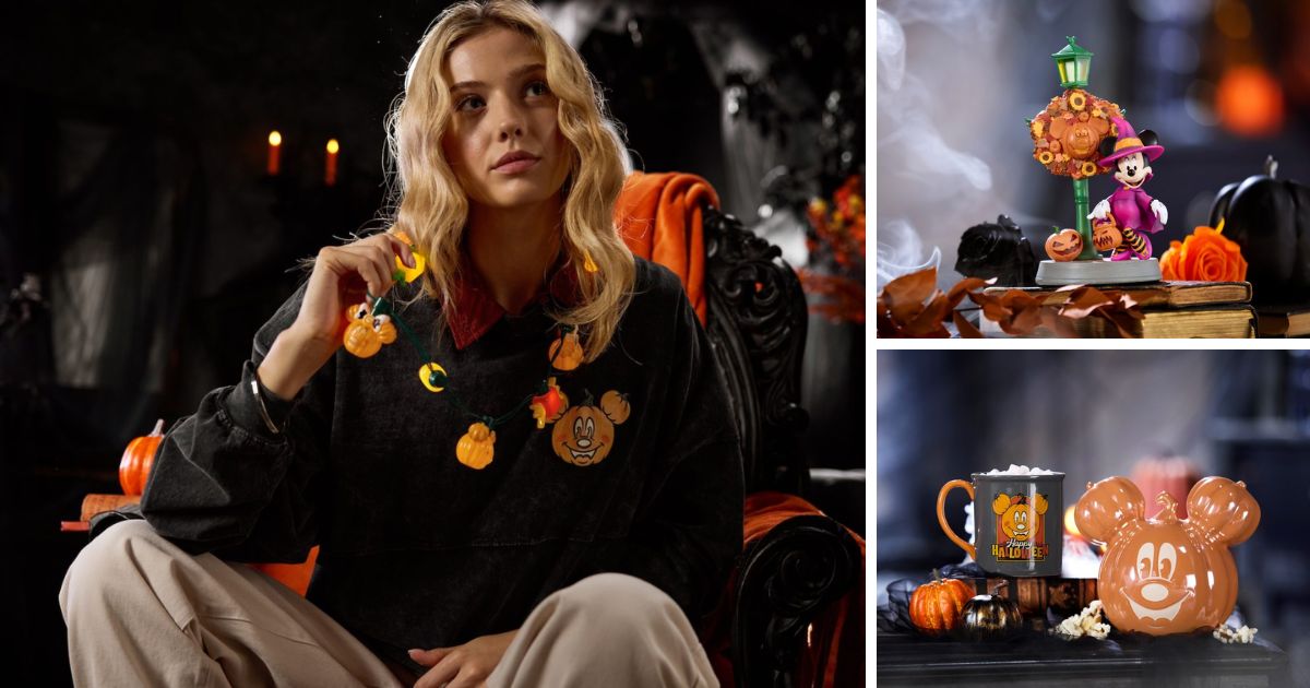 Glow necklaces, trick-or-treat baskets, MagicBands, and Halloween park gear