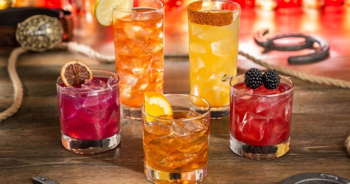 Various craft cocktails served at The Diamond Horseshoe in Magic Kingdom