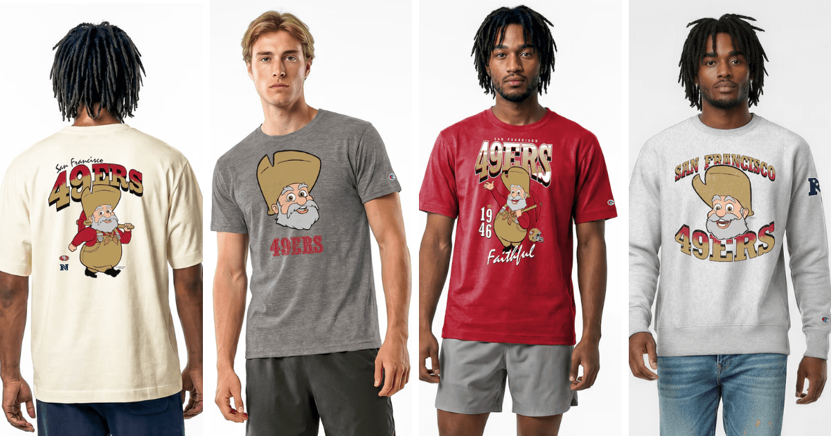 All 32 NFL Teams Disney x Champion Collab Apparel Guide 31 Disney San Francisco 49ers apparel collection