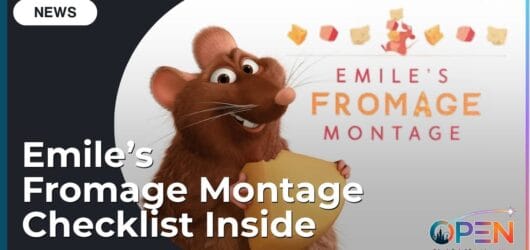 Emile’s Fromage Montage: The Complete 2026 EPCOT Food & Wine Cheese Crawl Guide 9 Illustrated graphic of Emile the rat from Ratatouille holding a wedge of cheese next to text reading "Emile’s Fromage Montage Checklist Inside" for the EPCOT International Food & Wine Festival.
