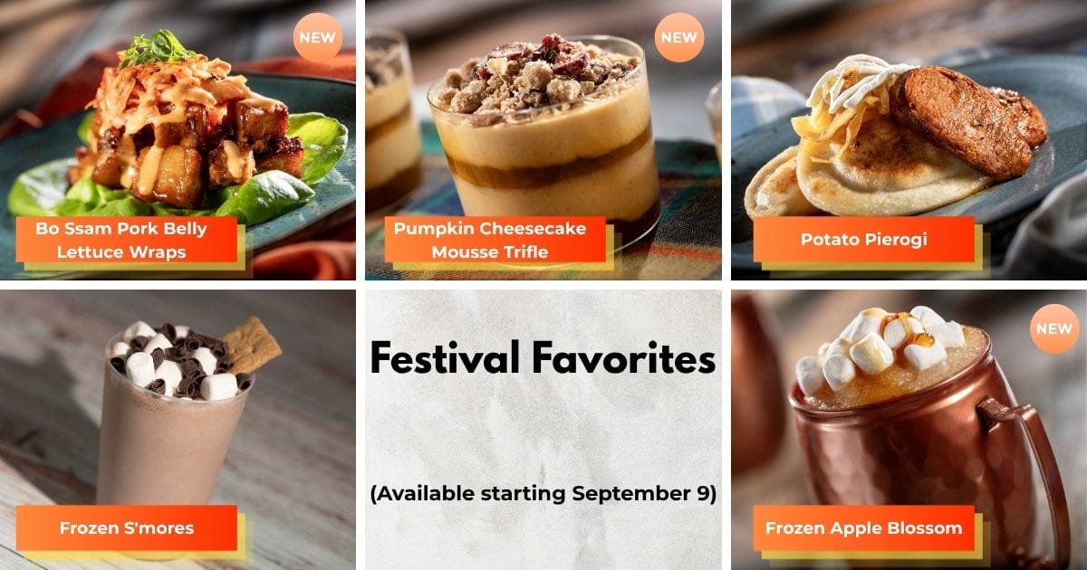 Festival Favorites Menu EPCOT Food and Wine Festival