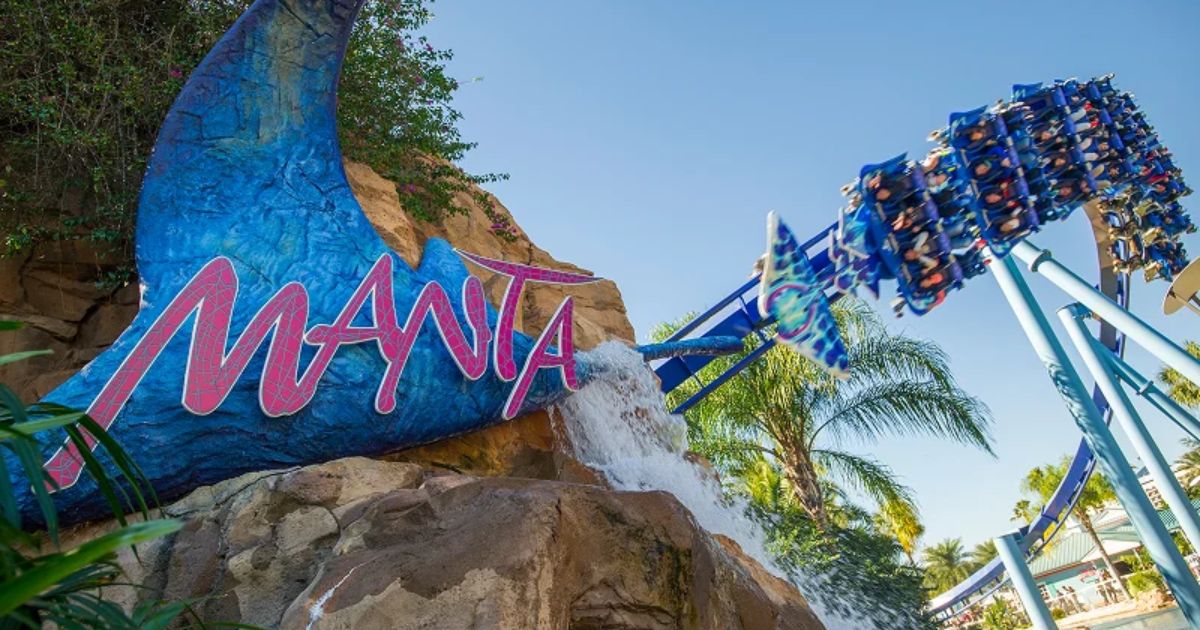 SeaWorld roller coaster representing the Free Quick Queue Unlimited After 4 PM perk