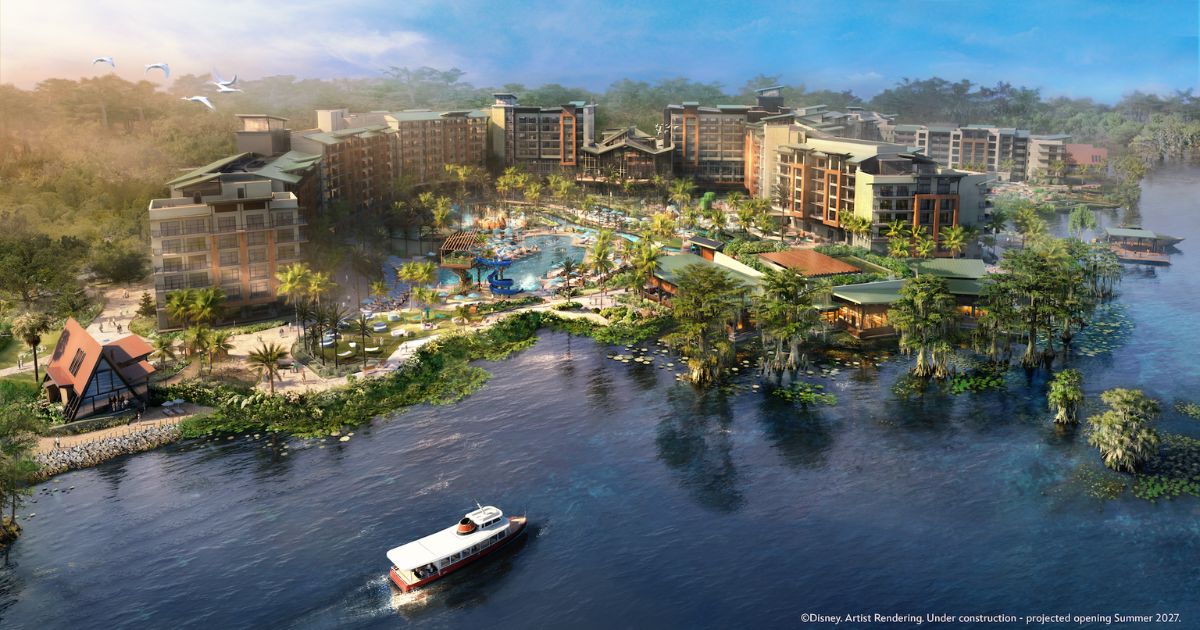 Concept art showing the magic of nature at Disney's Lakeshore Lodge