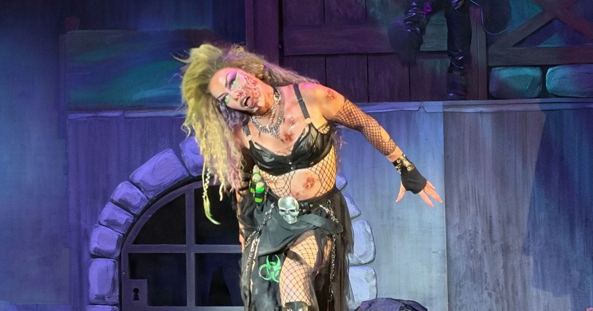 SeaWorld Orlando Unveils Pestilence and Five New Houses for Howl-O-Scream 2026 5 Pestilence character holding the Venom Whip at Howl-O-Scream