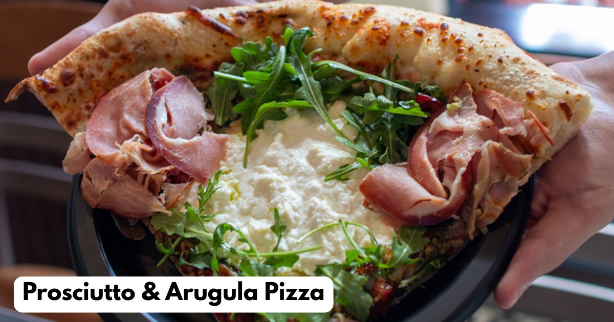 Prosciutto and Arugula Pizza at Louies Italian Restaurant