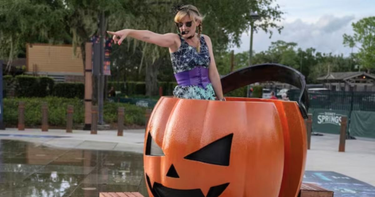 Roaming Pumpkin DJ at Disney Springs