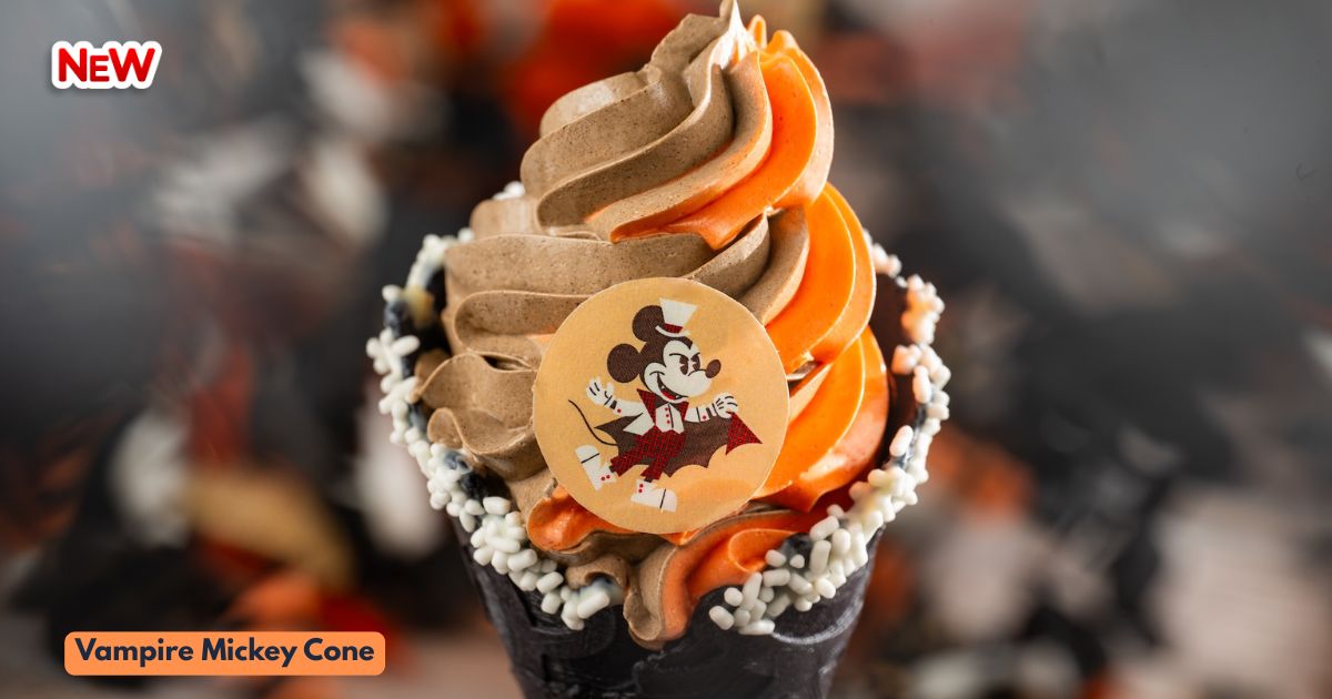Swirls on the Water Vampire Mickey Cone