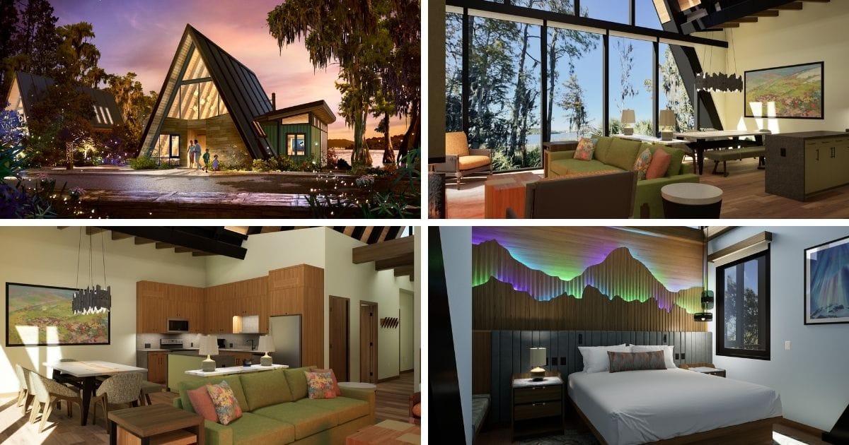Disney's Lakeshore Lodge: Complete Guide to Rooms, Dining, Booking Dates, and Opening Timeline 3 Waterfront Lake Houses A-frame cabins along Bay Lake at Disney's Lakeshore Lodge