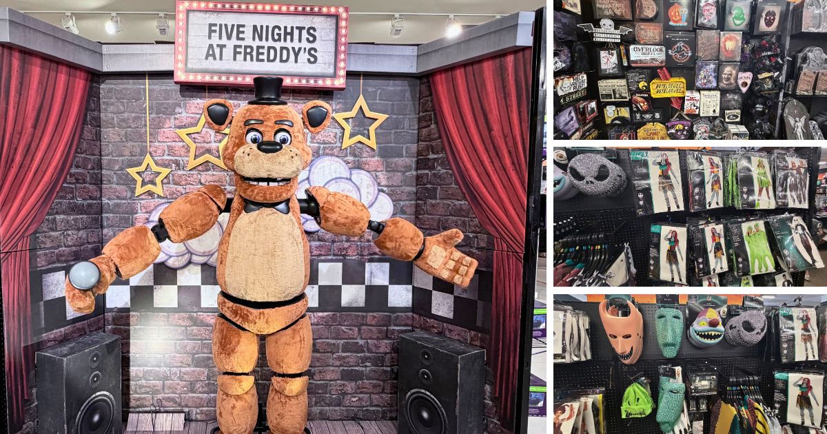 Life size 6 foot tall Freddy Fazbear animatronic from Five Nights at Freddy's on display