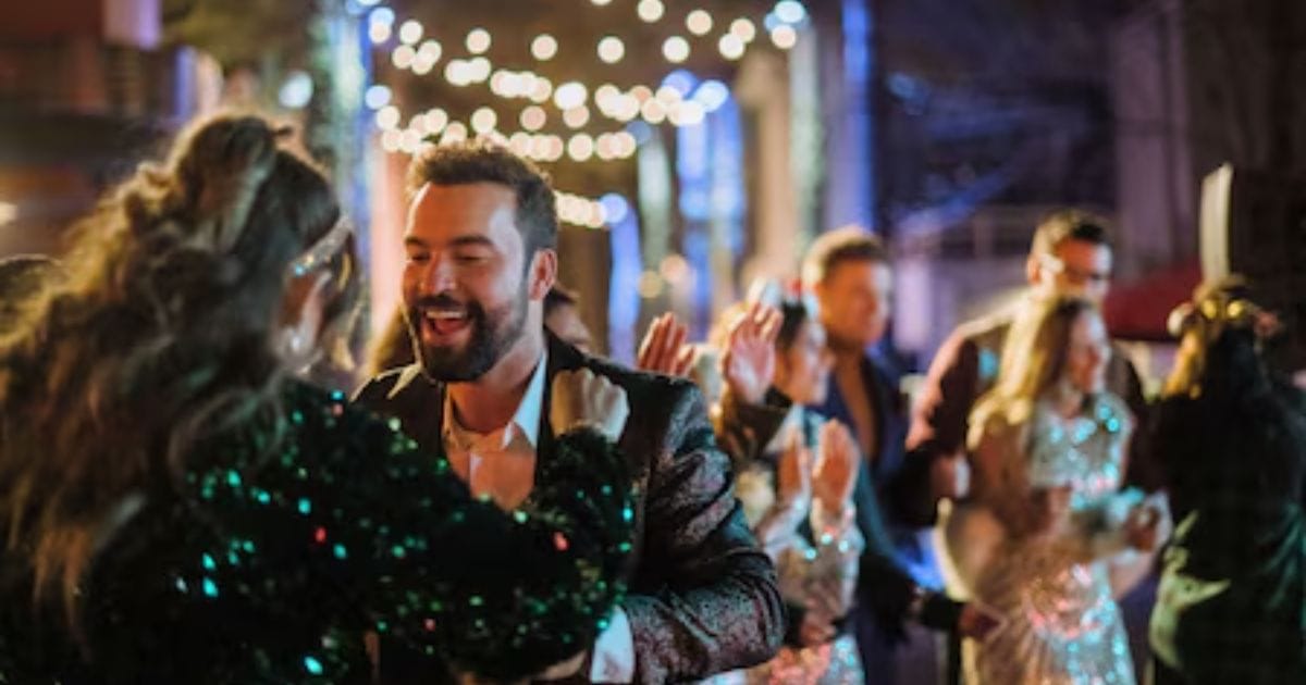 Guests dressed up for the holiday party at Disney's Hollywood Studios