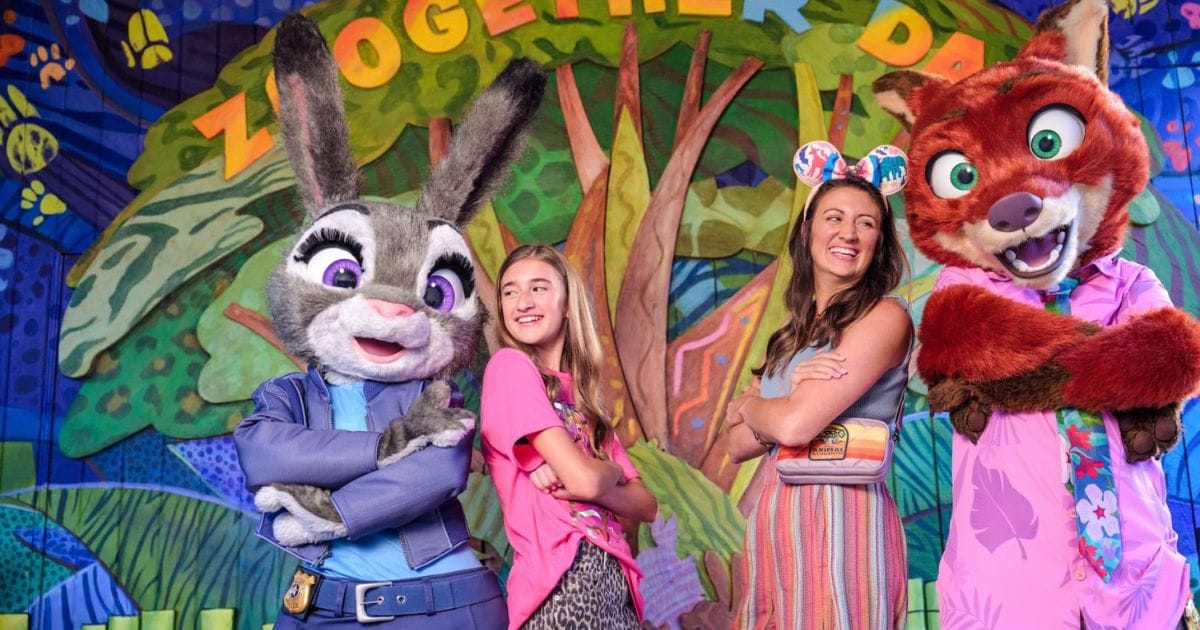 Disney character greeting photo captured by Disney PhotoPass at Walt Disney World