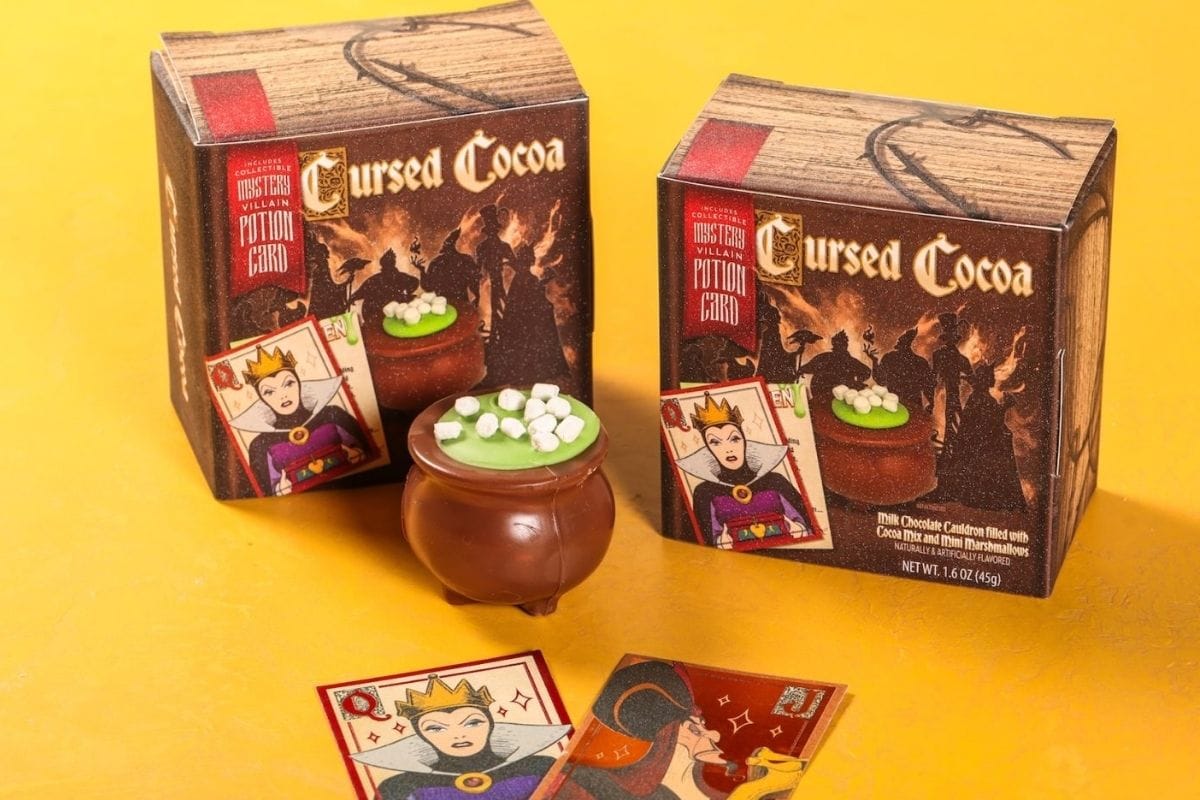 Cursed Cocoa milk chocolate cauldron coming soon to Disney Parks
