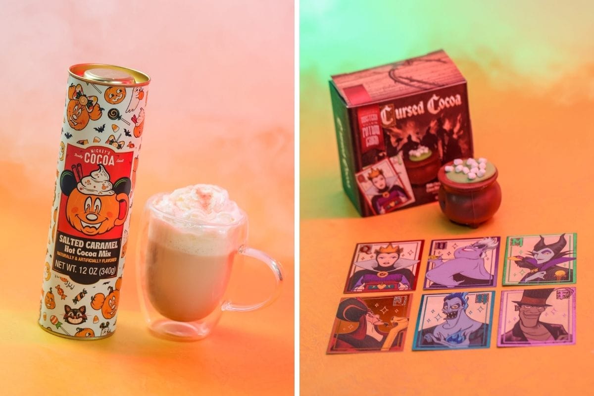 Disney Salted Caramel Hot Cocoa Mix packaging for Halloween 2026
