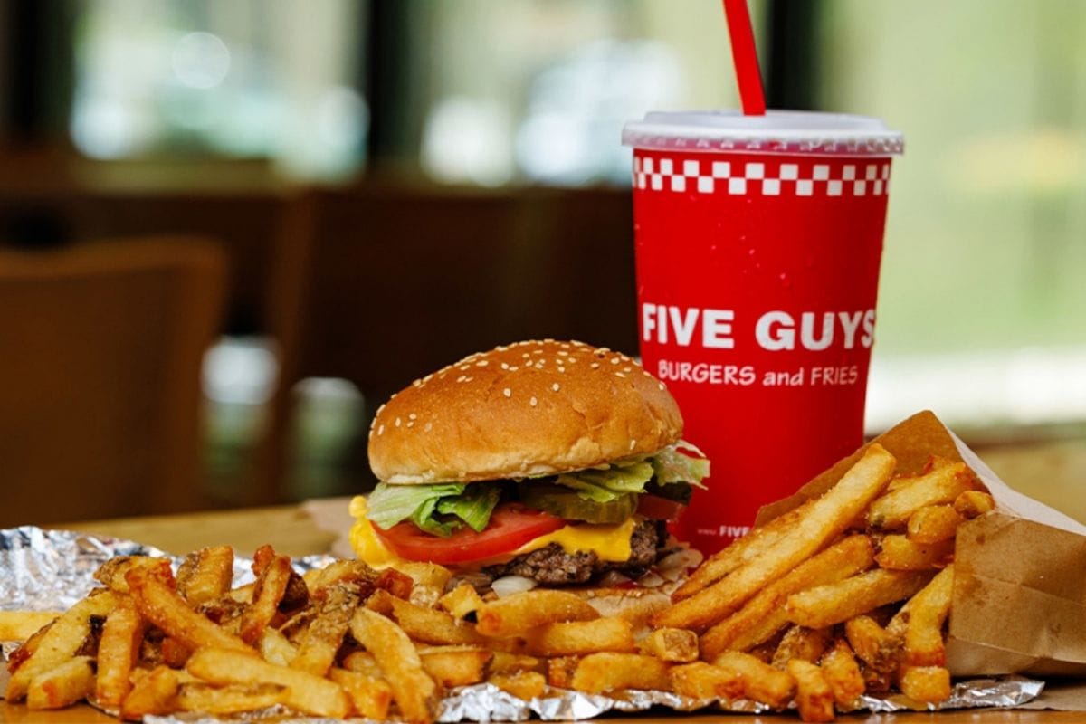 Five Guys Burgers and Fries burger and fries platter coming to Universal CityWalk