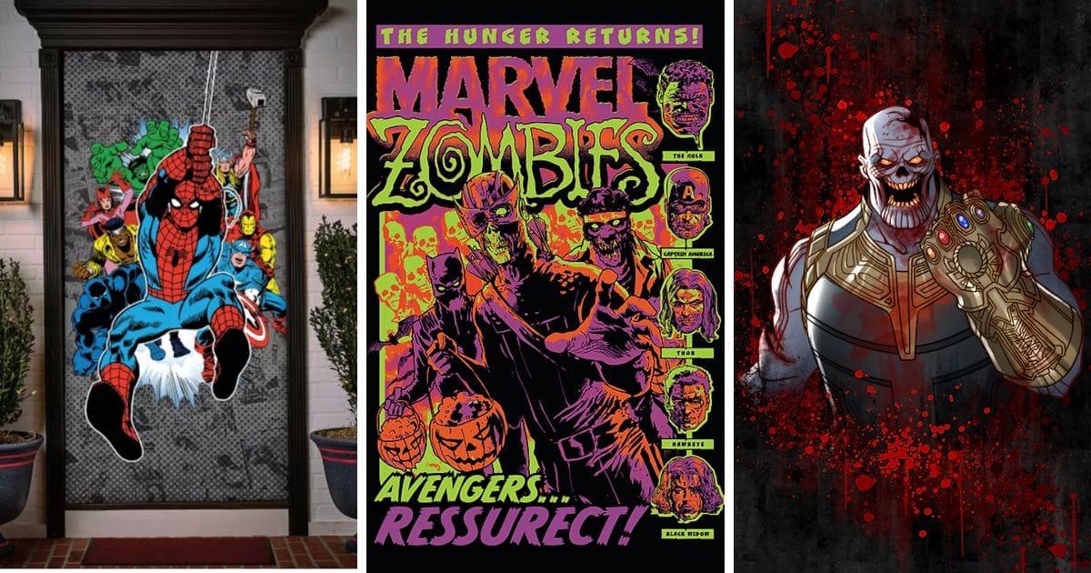 Displate Marvel Zombies metal posters showing zombie versions of the Avengers