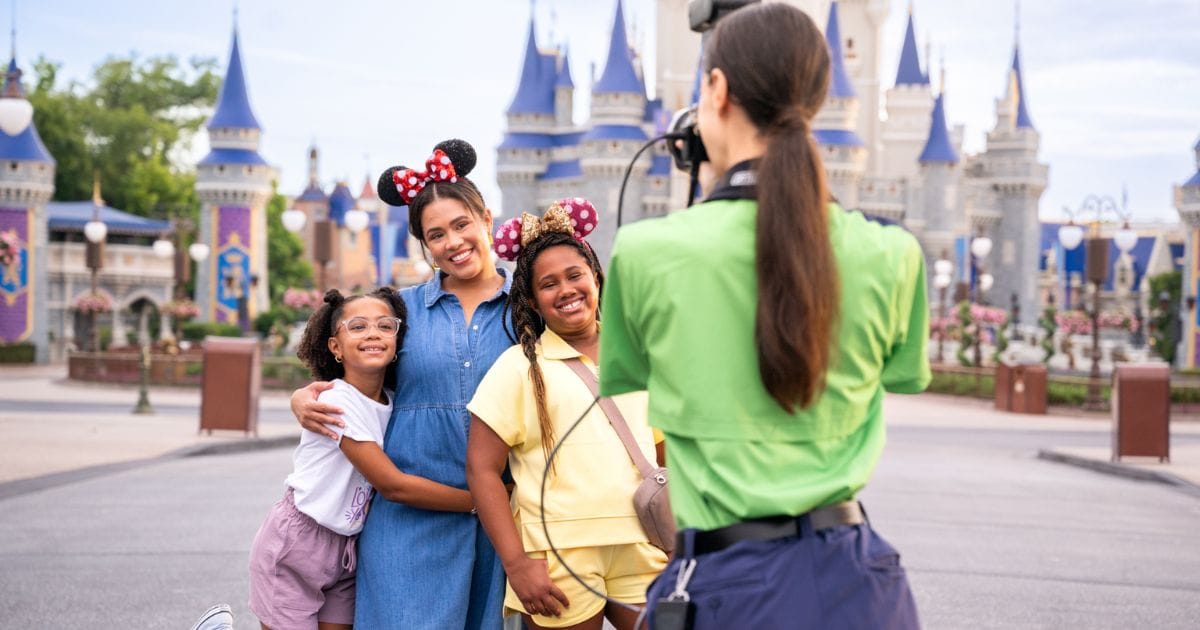 Disney PhotoPass photo spot at Magic Kingdom in Walt Disney World