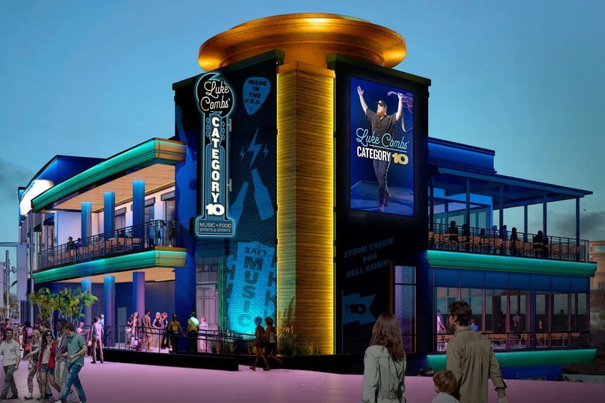 Coming soon graphic for Category 10, the Luke Combs venue at Universal CityWalk Orlando