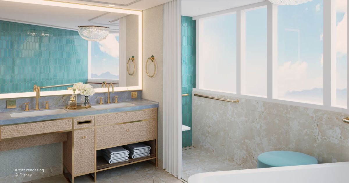 Verandah bathroom layout for a premium suite