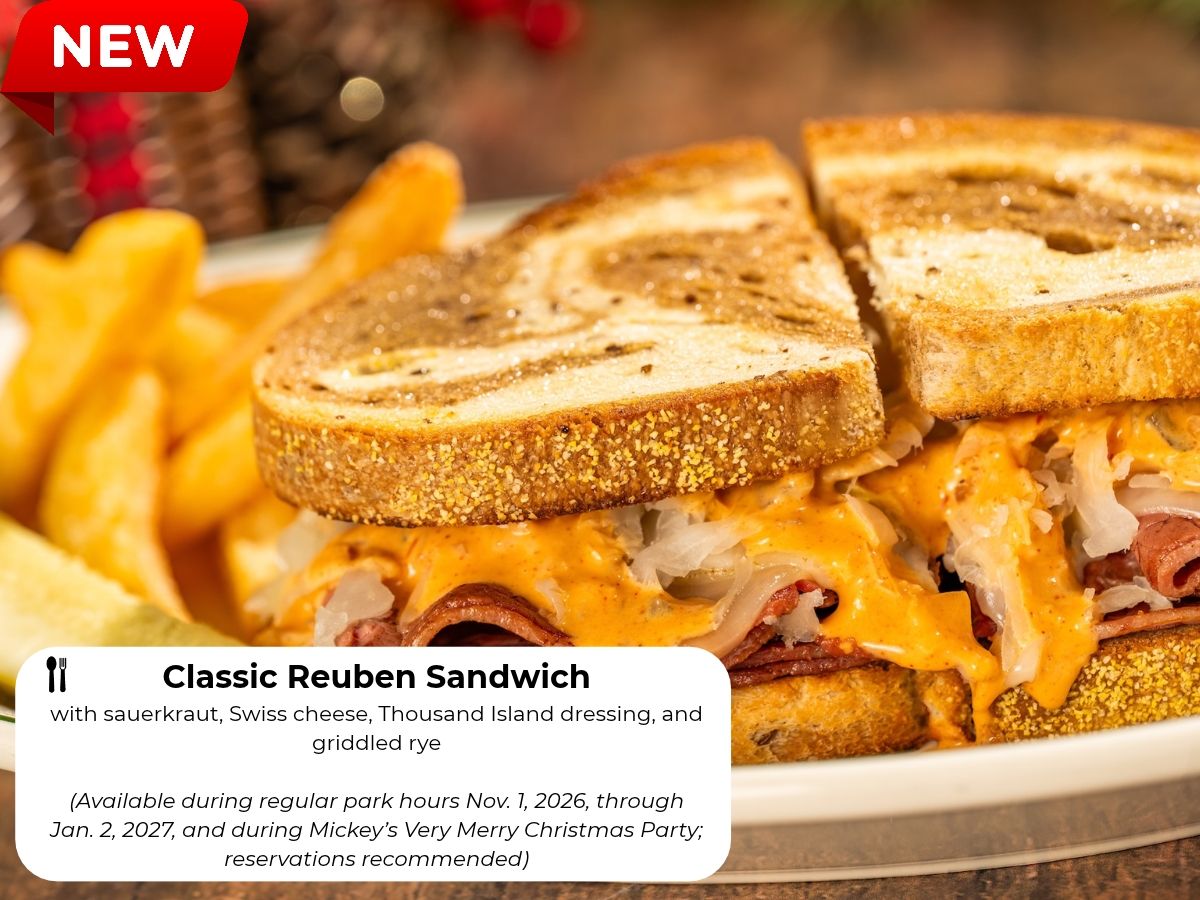 Classic Reuben Sandwich with sauerkraut and Swiss cheese on rye bread