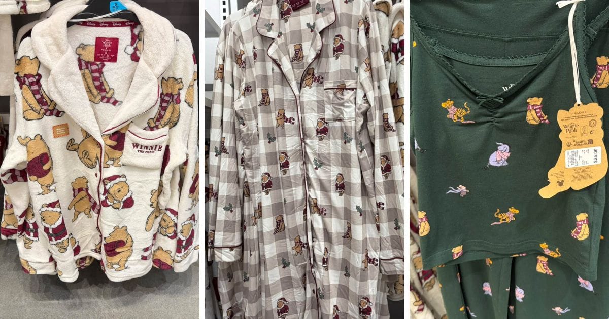 Classic Winnie the Pooh pajamas on display at Primark