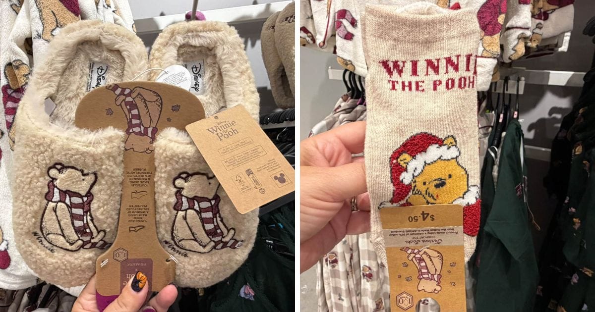 Classic Winnie the Pooh slippers and socks at Primark