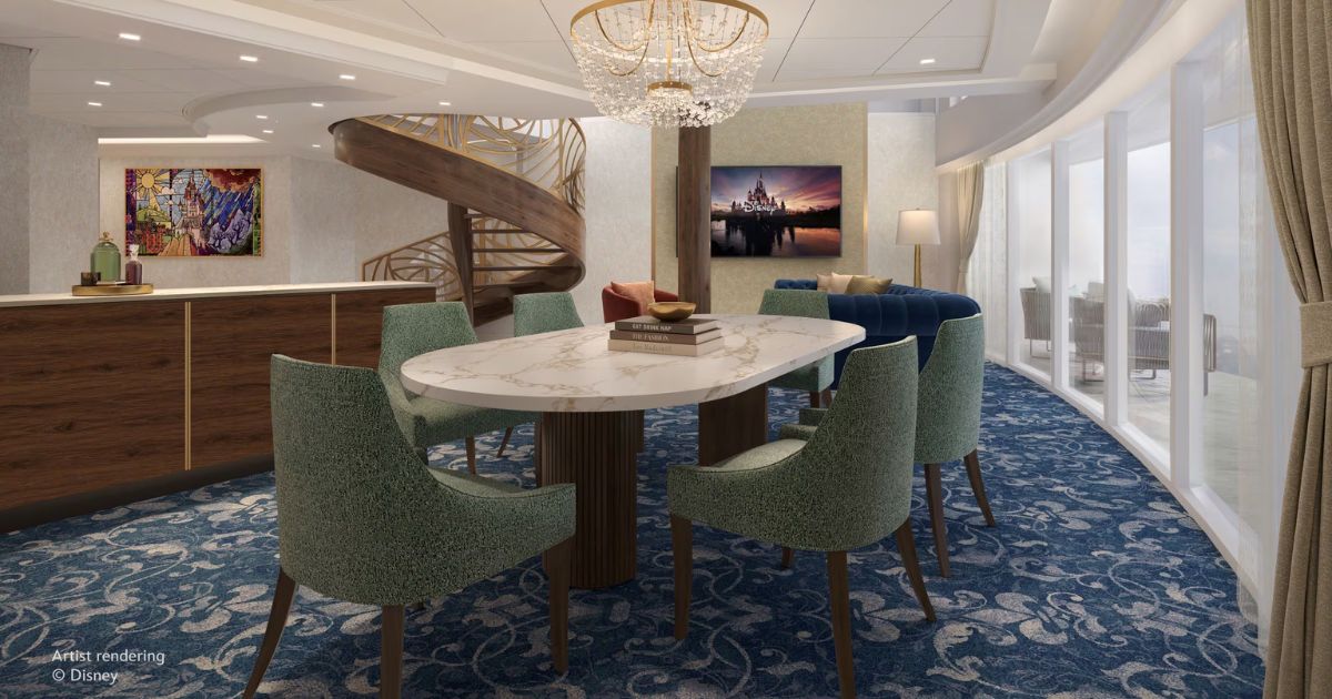Design details inside a multi-level Royal Suite space