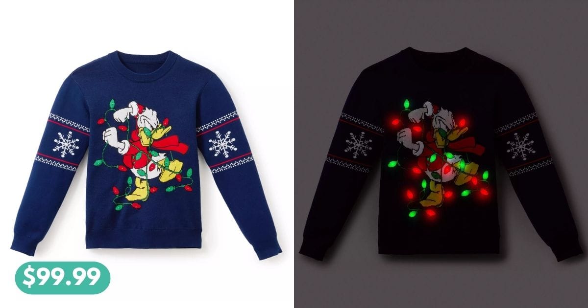 Donald Duck Light-Up Holiday Sweater for Men