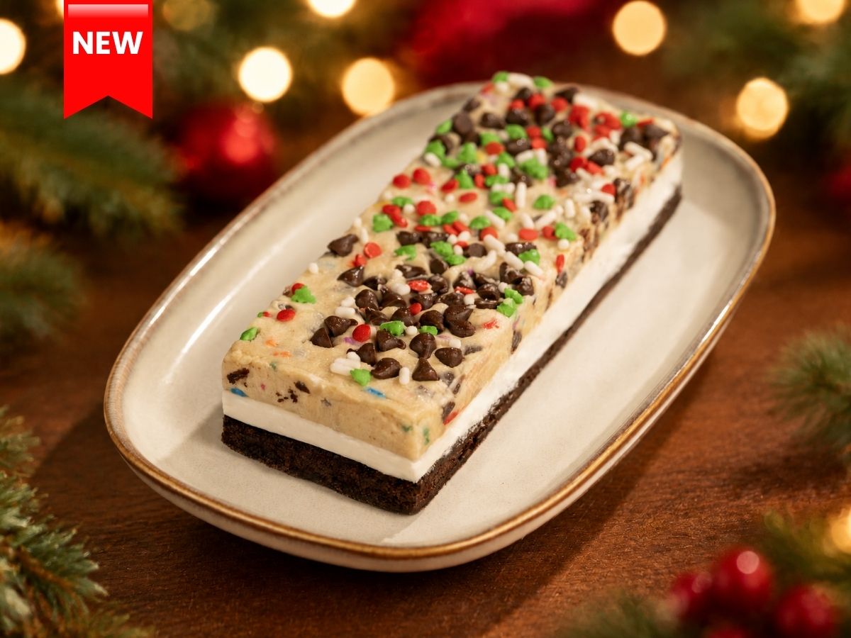 The Festive Cookie Dough Brownie Ice Cream Sandwich at Terra Treats