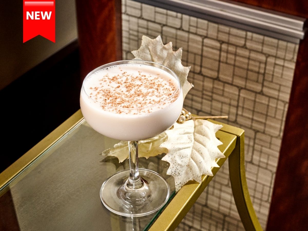 The Frosted Holiday cocktail served at Enzo's Hideaway