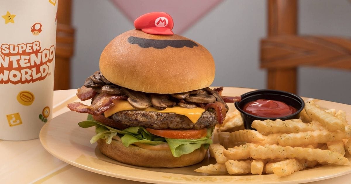 Colorful themed food and beverage items available inside Epic Universe