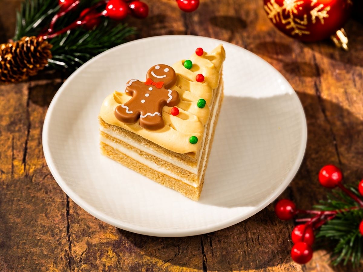 A holiday Gingerbread Cake dessert served at Columbia Harbour House