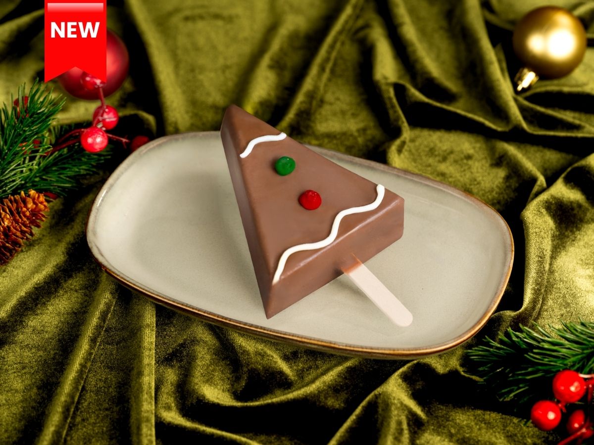 The Gingerbread Cheesecake Pop on a stick at Flame Tree Barbecue