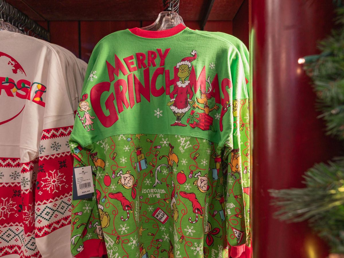 Merry Grinchmas Spirit Jersey in green and red colorway