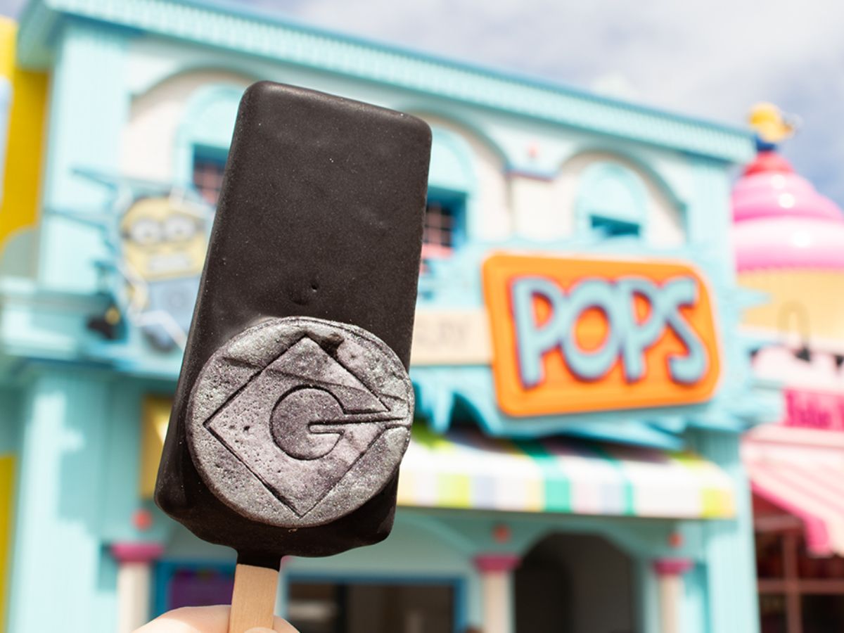 A Gru Specialty Ice Pop frozen bar on a stick