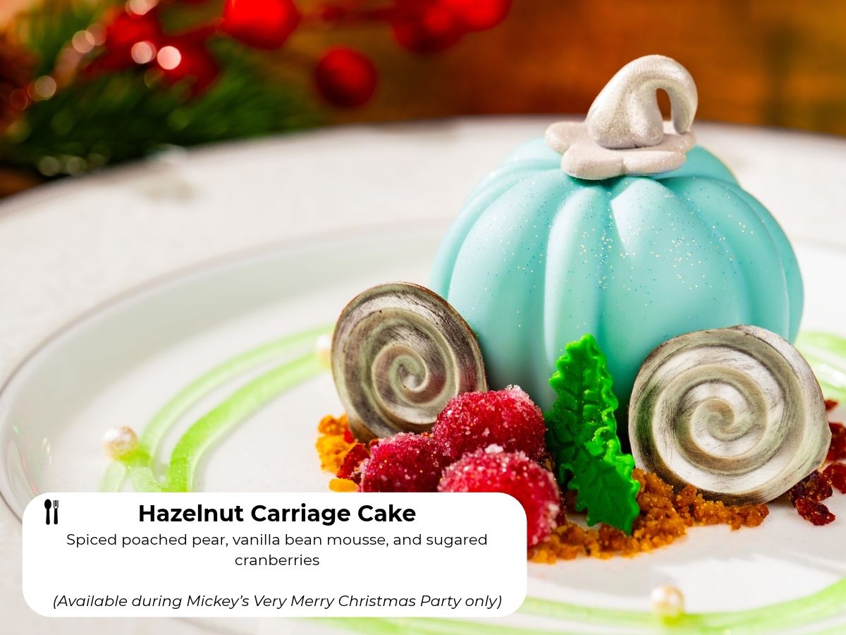 Hazelnut Carriage Cake shaped like a pumpkin coach