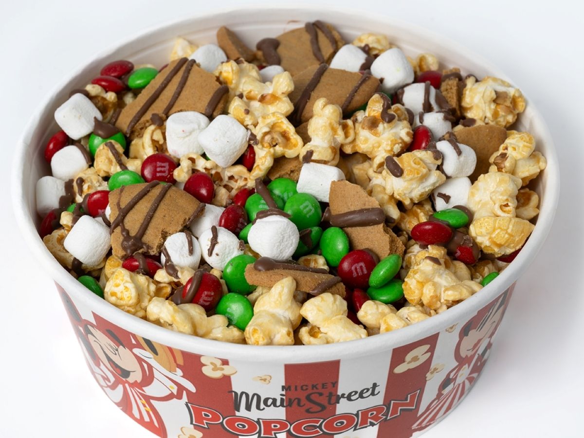 Holiday Cookie Popcorn tossed with Milk Chocolate Candies