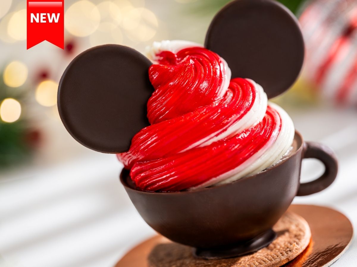 The Hot Cocoa Mickey dessert at Amorette's Patisserie