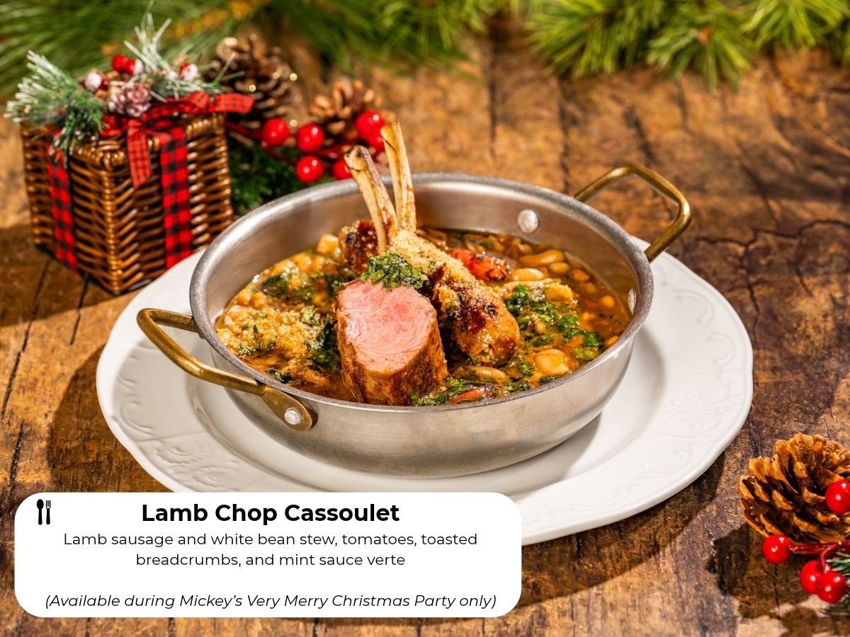Lamb Chop Cassoulet with sausage and white bean stew