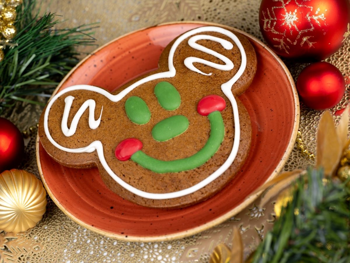 The Mickey Gingerbread Cookie sold at The Trolley Car Cafe