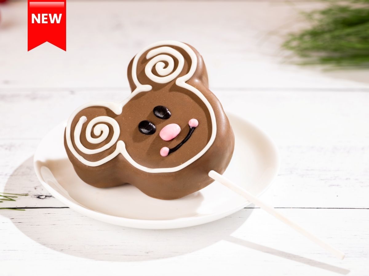 Mickey Gingerbread Marshmallow Pop dipped in chocolate